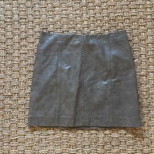 Taupe faux leather mini skirt, size Medium